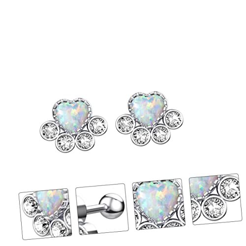 CUBTOL 3 pares criativos de unhas prateadas ornamentos de osso para festa de orelha acessórios de es