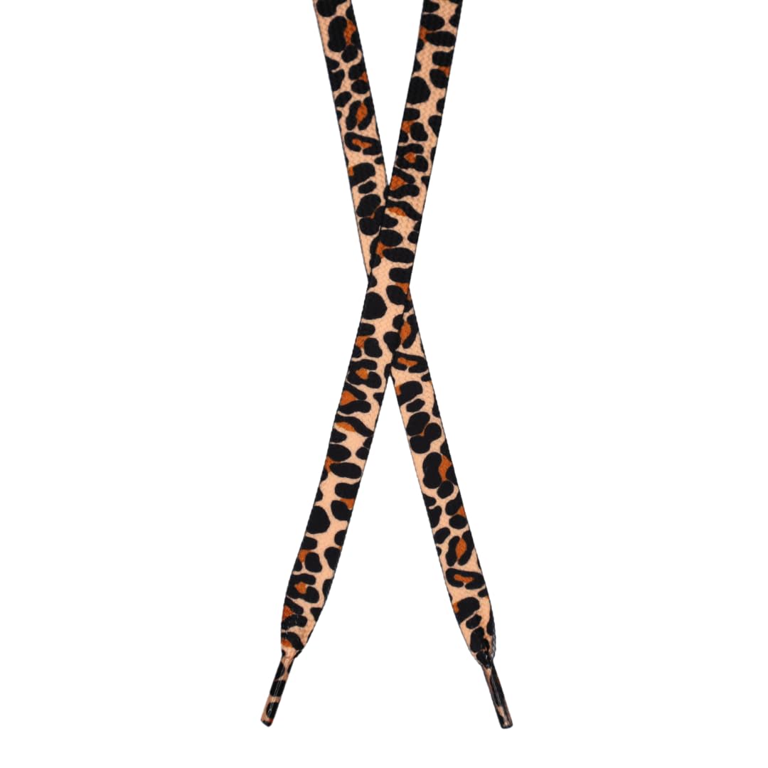 Galaxy Skates Sublimation Print Roller Skate Laces – 96” Colorful & Bold Shoelaces for Skates (Cheetah Print)