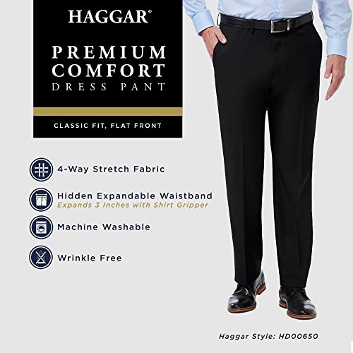 Image of Haggar Men's Premium Comfort Classic Fit Flat Front Dress Pant