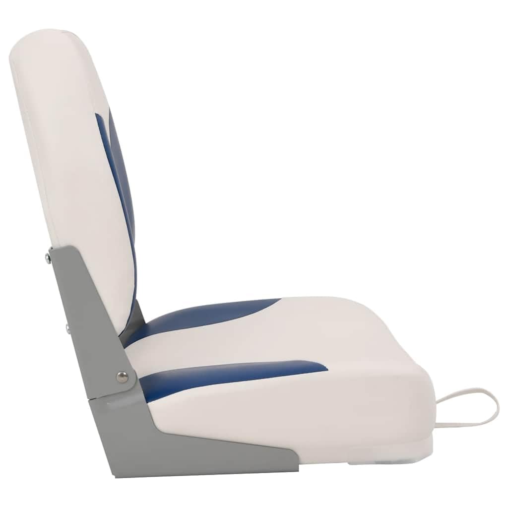 Mangloder Klappbarer Bootssitz mit Polster Blau-Weiß Set für Yacht, Wasserfahrzeug, Segelboot, Cockpit und Deck mit 360° Drehfunktion, wasserfestem PVC PU Polster, hoher Belastbarkeit