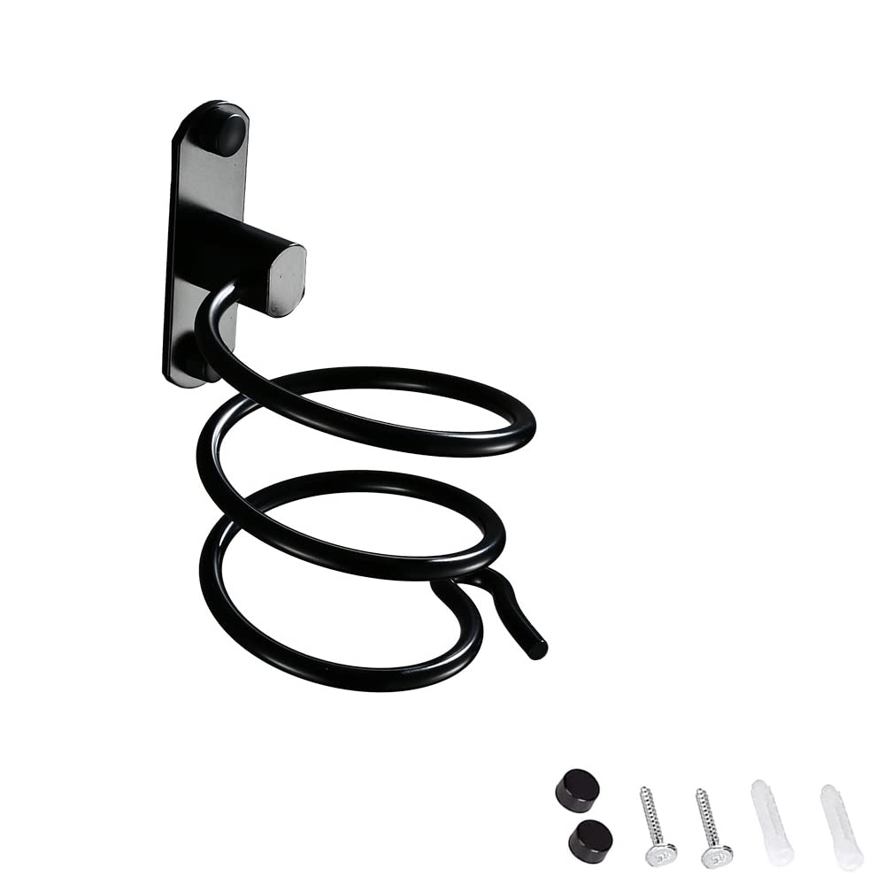 YYBS Wall Mounted Hair Dryer Holder, Wall Mounted, Hair Dryer Holder, Hair Dryer Cable Holder, Suitable for Bathrooms, Bedrooms