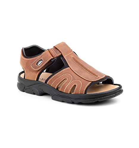 Sandalias DE Piel para Hombre by MORXIVA Modelo- 7017 Cuero Made IN Spain (41)