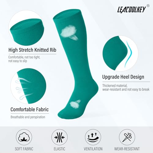 Image of LEACOOLKEY Baseball Belt and Socks Combo Set Adjustable Softball Socks and Elastic Belt for Youth and Adult