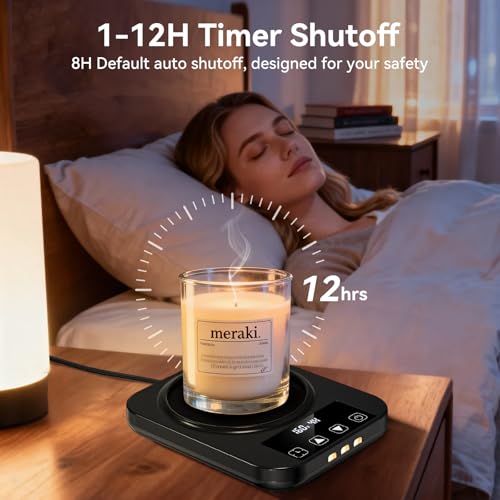 Image of Coffee Mug Warmer & Mug Set for Desk, Electric Coffee Cup Warmer with 16oz Heated Mug, Temperature Control Smart Coffee Heater with Auto Shut Off & 9 Temp Settings, Gifts for Men Women, Black