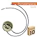 GU10 Pack 10 Portalamparas. Cable Extralargo 20cm. Material cerámica.