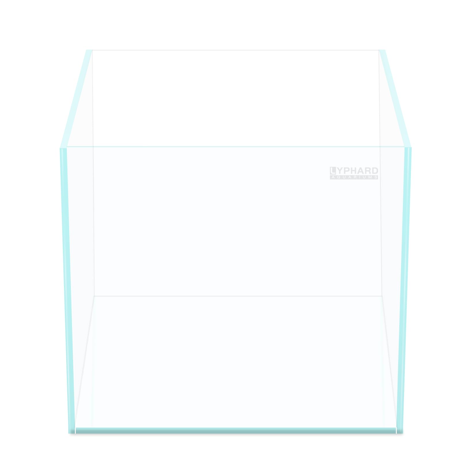 Cube Rimless Aquarium 4 Gallon, Ultra Clear Low Iron Nano Fish Tank for Betta, L9.8×W9.8×H9.8 Glass Thickness 5mm with EVA Foam Leveling Mat