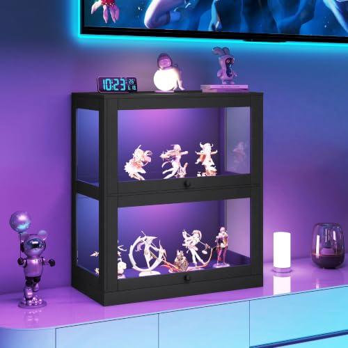 Image of AMERLIFE Modular DIY RGB Display Cabinet, 32 x 16 x 36 Inch