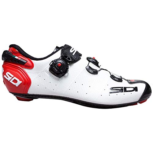 Meilleures Chaussures Vélo Sidi : Le Guide Ultime pour les Passionnés de Cyclisme chaussure Sidi Homme Scarpe Wire 2 Carbon cycling footwear, Bianco Nero Rosso, 47 EU