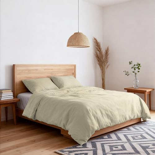 Copripiumino Matrimoniale effetto Water Washed, Parure Copri Piumino: Sacco Piumone