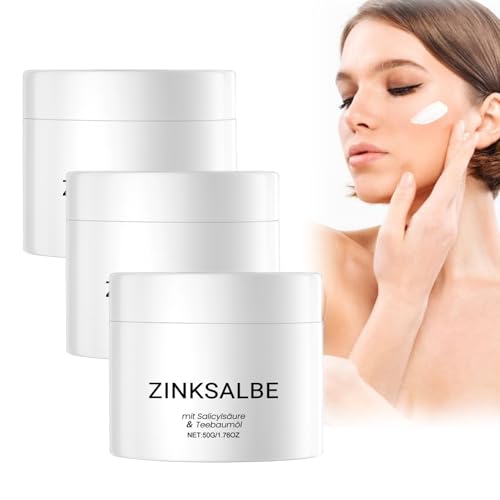 Zinksalbe gegen Pickel 50g, Anti Pickel Creme, Zinksalbe gegen Pickel Zugsalbe Pickel Anti Pickel Creme, Zink Salbe gegen Mitesser und unreine Haut, auch für Pickel am Po und Rücken (3)