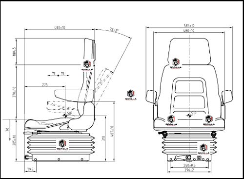 Gorilla Basic Eco Tractorstoel, sleeppersstoel, graafstoel, stapelstoel, bestuurdersstoel - Image 7