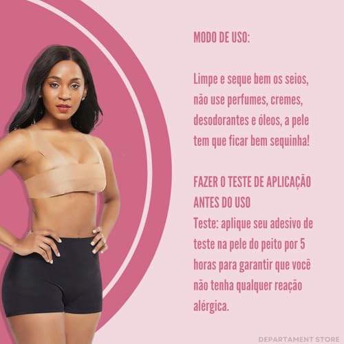 Kit 2 Fita adesiva levanta seios | Sutiã adesivo +20 protetores tapa peito |DEPARTAMENT STORE