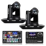 FoMaKo K20UH 4K HDMI PTZ Camera with AI Auto-Tracking(Gen 3), NDI HX3 Certified, 20X Optical Zoom,for niversity Graduation Ceremonies and ER Documentary Live Streaming(K20UHX2+KC601 Pro+KC606)
