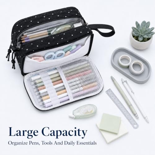 Image of Bluboon Big Capacity Pencil Case Pencil Pouch Pen Case School Supplies Cute Pencil Box Pencil Bag for Teen Girls Boys Women Man