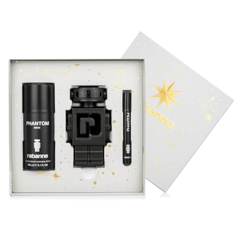 Catálogo de Paco Rabanne los 5 mejores. 40 RABANNE Phantom Parfum Set (Parfum 100ml + Deodorant Spray 150ml + Travel Spray 10ml)