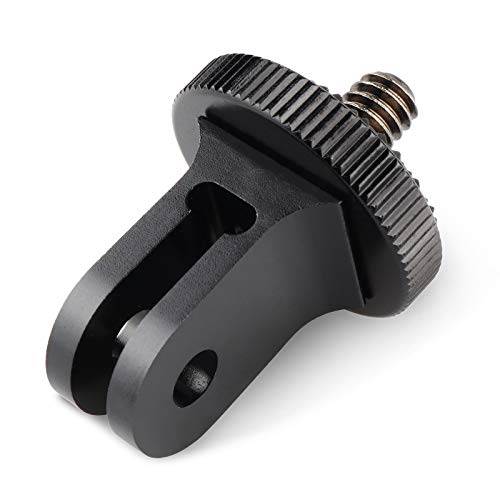 Hsu Aluminum 1/4 Inch 20 Camera Mount With Aluminum Thumbscrew, Tripod Adapter Compatible With Gopro Hero, Sony, Xiaomi Yi And Other Action Cameras (Black) #TOP1