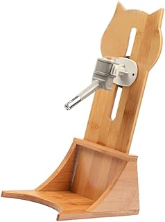 Wooden Water Bottle Stand, 2 in 1 Hamster Feeder Rack for Small Animals Hamster Accessories Guinea Pig, Rabbit, Chinchillas, Without Dispenser