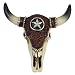 Pine Ridge Southwestern Magnetic Star Skull Steer Bull Head Rustic Chic Wall Hanging Texas Decor -Strong and Durable Polyresin Made Aged Finish Sculpture Replica of Real Steer Head Skull Gift Idea