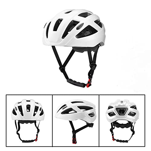 Casco de bicicleta cómodo que no da calor gracias a su carcasa transpirable blanca 4