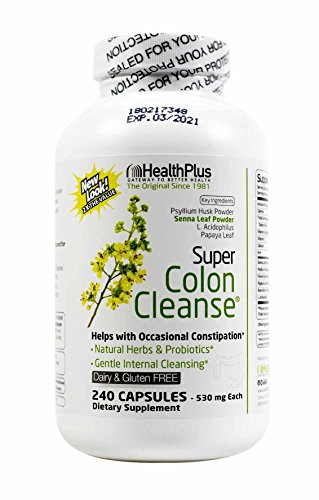 Health Plus Super Colon Cleanse, Capsules Laxative, 240-Count