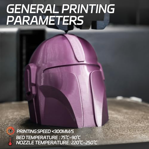 Image of TINMORRY Metallic PETG Filament 1.75mm, Rapid PETG 3D Printer Filament, PETG with a Rapid Flow Rate, Compatible with Bambu Lab FDM 3D Printer, 1KG 1 Spool, Metallic Purple