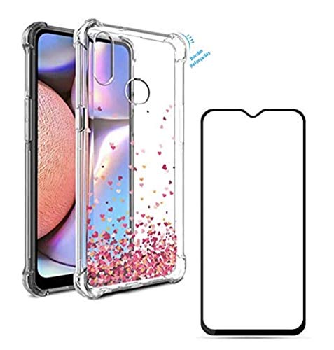 Capa Antishock Corações Galaxy A10S + Película Vidro 3D + Kit Aplicação