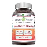 Amazing Formulas Hawthorn Berries 100% Pure Hawthorne Berry Extract * Powerful Anioxidant Activity * Supports Cardiovascular Health* 565mg Herb Capsules * 120 Capsules Per Bottle