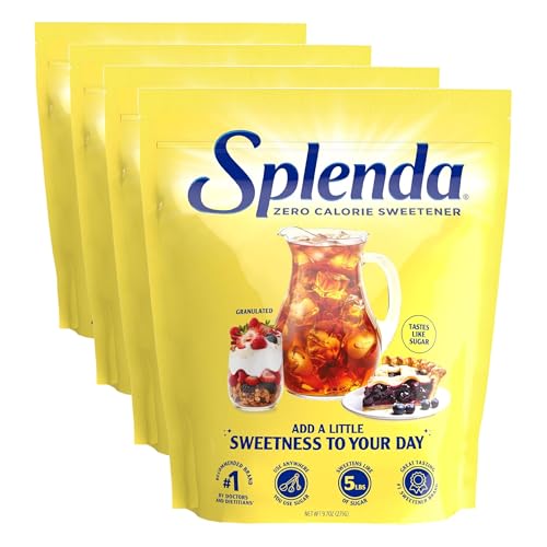 Image of SPLENDA Zero Calorie Sweetener, Granulated Sugar Substitute, 9.7 Oz, (Pack of 4)
