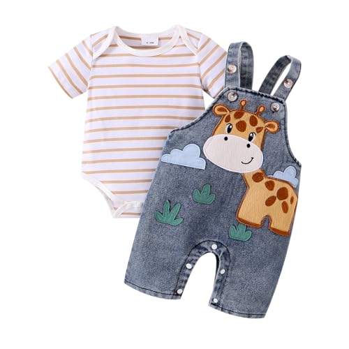 ODIMAME OD Short Animal Set Khaki 12-18 Months