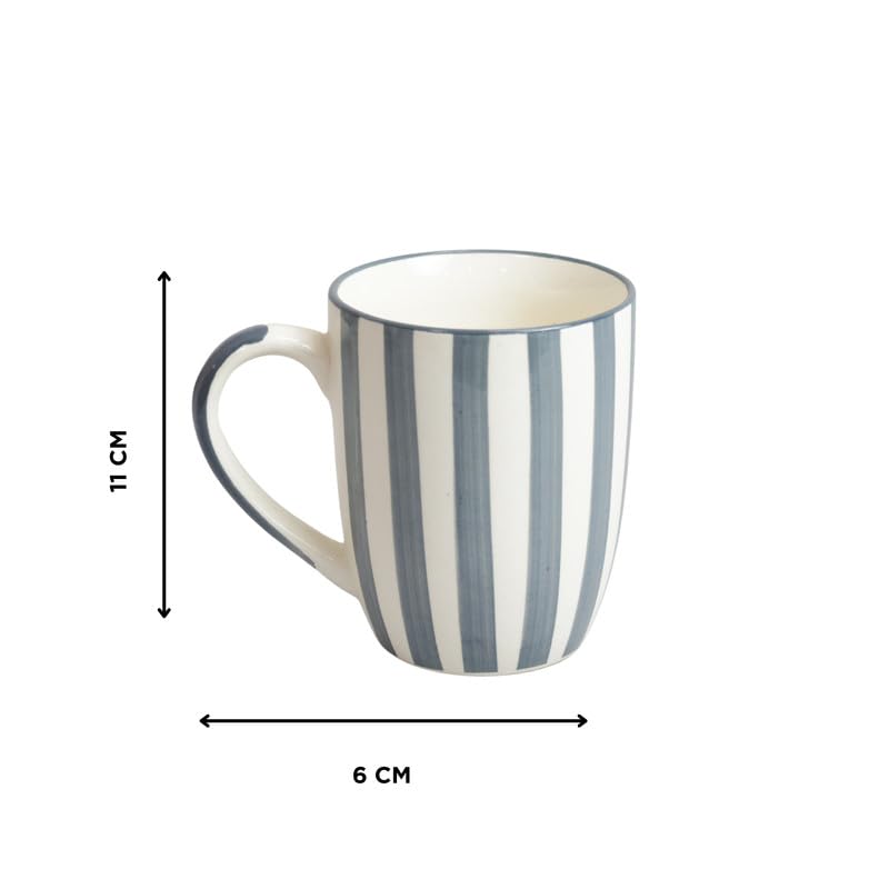 Image of Saras Aajeevika 2 Pc Handmade Ceramic Large Coffee Mug - 400ml |Jumbo Milk Mugs for Gifts Tea Cup Set Kitchen Dining - Mircowave & Dishwasher Safe Ideal for Daily Use & Wedding Return Gift Items