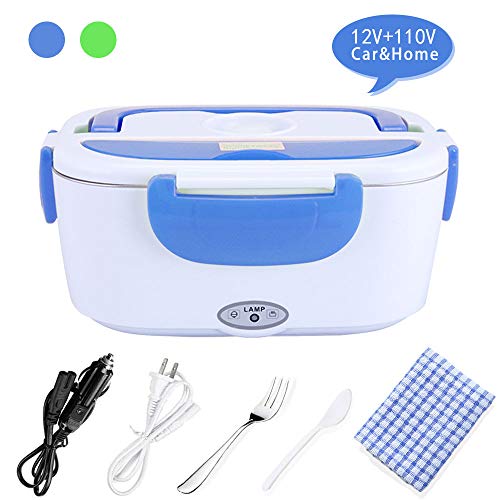 Electric Lunch Box, 2 in 1 Portable Heated Lunch Box for Car, Truck