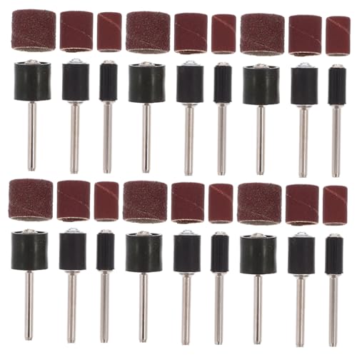 VILLCASE 132PCS Drum Sander Kit for Rotary Tools Quick Replace Sanding Bands Mandrels Durable Electric Sander Accessories for Woodworking Processing