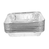Mikinona 30 pièces Moules à Gâteau Carrés Jetables Aluminium pour Cuisson Uniforme Par...