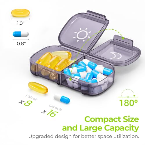 Image of AUVON Weekly Pill Organizer 2 Times a Day, One-Sided Opening, Easy to Use