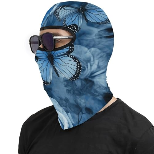 Pasamontañas para hombres y mujeres balaclava con estampado rosa azul para motocicleta y casco, mascarilla completa para la cabeza, gorro calentador de cuello miniatura 4