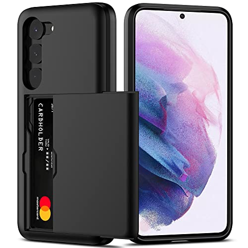 Nvollnoe for Samsung S23 Plus Case with Card Holder 5G 6.6 inch Slim Dual Layer Heavy Duty Protective Wallet Case for Galaxy S23 Plus (Black)