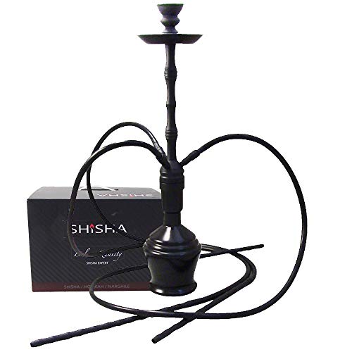 The 30'' Black Panther Aluminum Hookah Shisha & 3 Silicone Hose+ 1 Unbreakable