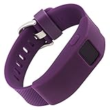 WITHit Designer Sleeve compatible with Fitbit Charge/Fitbit Charge HR - Band Cover - Plum Solid