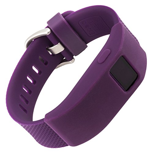 WITHit Designer Sleeve Compatible with Fitbit Charge/Fitbit Charge HR - Band Cover - Plum Solid