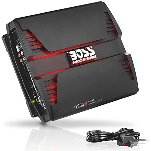  1 ampificatore compatibile con BOSS AUDIO SYSTEMS PHANTOM SERIES PF1800 PF 1800 4 canali classe ab 1800 watt max 4 x 169 watt rms bass boost 0/+18 db spl, 1 pezzo