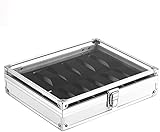 Aluminium mit klarem Perspex-Deckel, halten Sie die Uhren staubfrei.