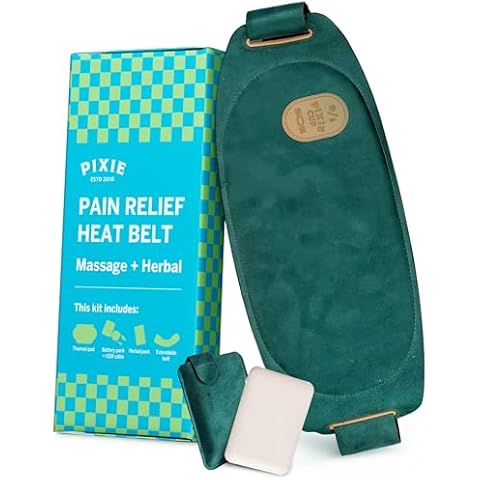 Pixie Period Heating Pad for Cramps - Thinnest Wearable Heating Pad - Unnoticable Under Clothes - Best Portable Pain Relief Belt Device with Heat On The Market - Hours of Menstrual Pain Relief Cover