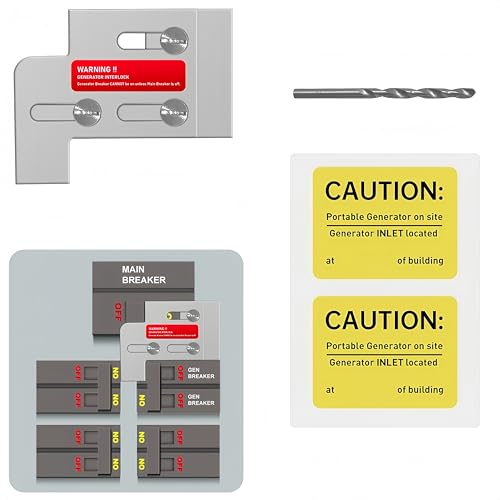 Generator Interlock Kit Compatible with Square D QO or Homeline Single Throe Main 100 or 125 Amp...