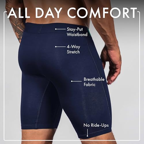 Wonderballs Long Boxer Briefs for Men - Ultra-Soft & Breathable Pima Cotton & Modal Blend - Athletic Underwear for Men4