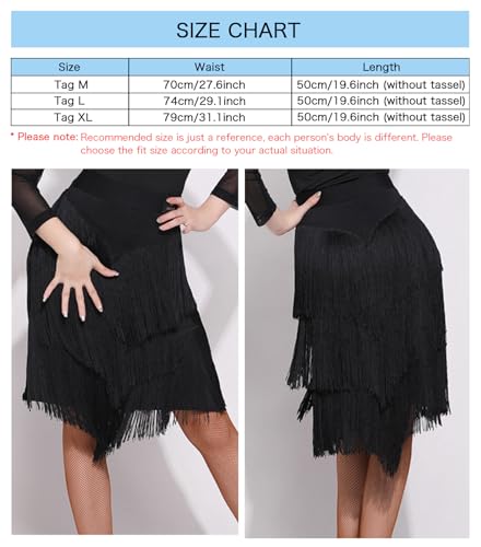 Z&X Women'S Ballroom Latin Tango Slasa Dance Skirt Fringe Split Leg Dance Dress With Shorts thumb #1