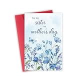 FSSDAS Mother's Day Card for Sister, Happy Mother's Day Sister Card,Cute Mothers Day Gift for Her,Mothers Day Card with Envelope for Women