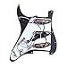Musiclily 11-Hole SSS Prewired Loaded Pickguard with Dual Hot Rail High Output Pickups Set for Fender Squier Strat Electric Guitar, 3Ply Black
