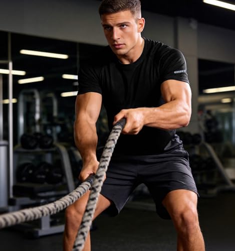 Image of Men's Quick-Dry Sportswear T-Shirts,4 /6 Pack Breathable Moisture Wicking Gym Tops for Training & Workout,Short Sleeve Tees