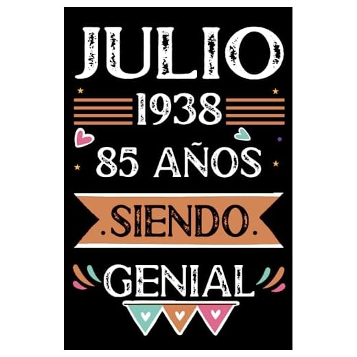 CUADERNO, Julio 1938, 85 Años Siendo Genial: Libro de visitas, cuaderno, 110 páginas de felicitaciones, idea de regalo, regalo Para la esposa, novia, mujer, La madre