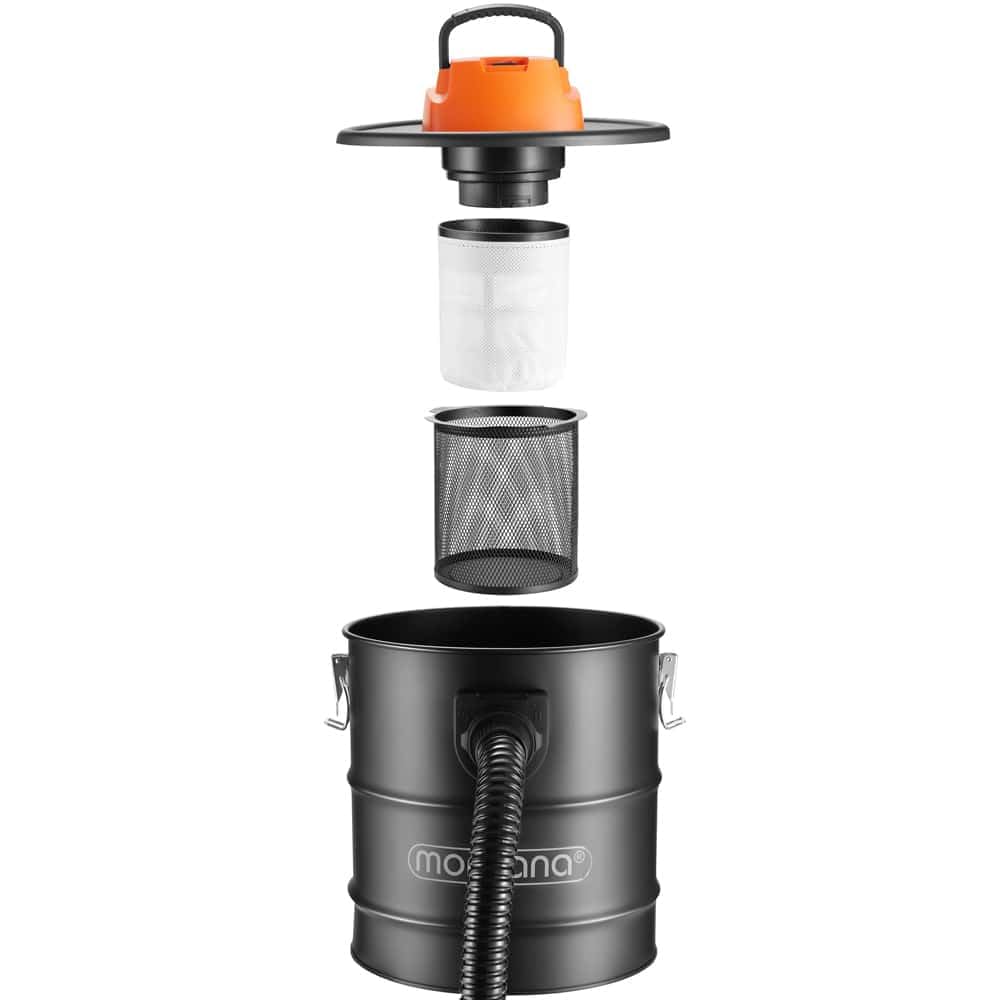 Monzana Aspiracenere per Camino 20L 1200W Prefiltro Filtro Ignifugo Aspiratore Cenere Stufa a Pellet Forno Aspirapolvere Caminetto